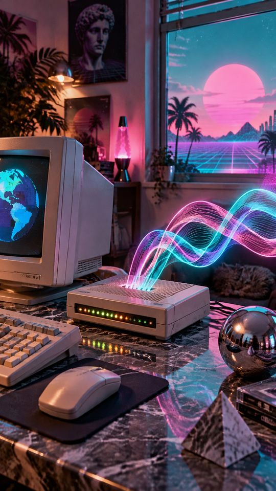 Example picture in the Vaporwave look